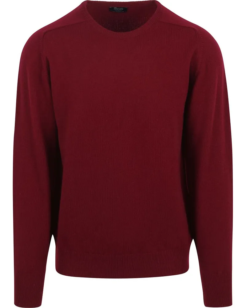 William Lockie Pullover Lammwolle Bordeaux Bordeaux