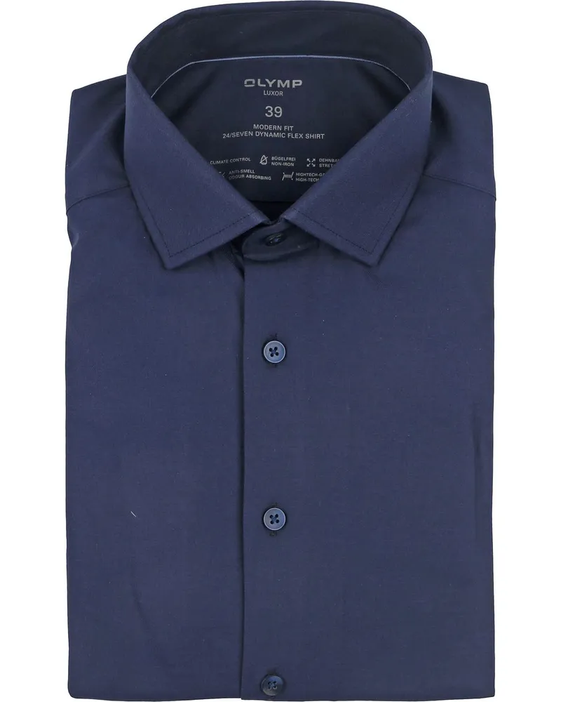 Olymp Luxor Hemd 24/Seven Navy Dunkelblau