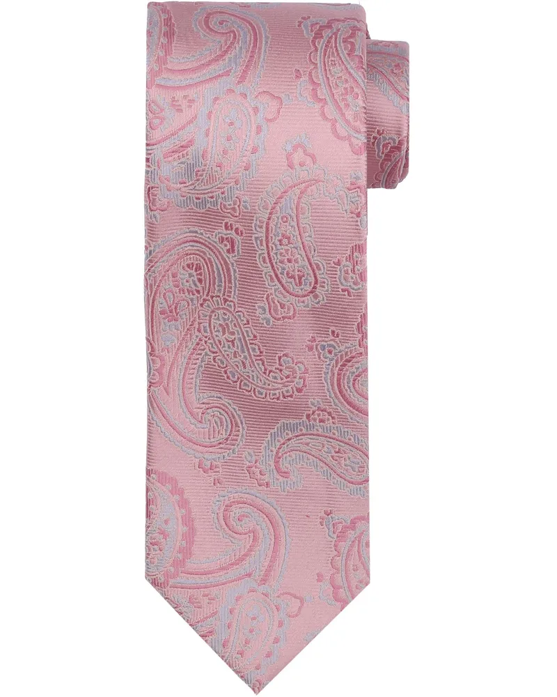 Suitable Krawatte Seide Paisley Rosa Pink