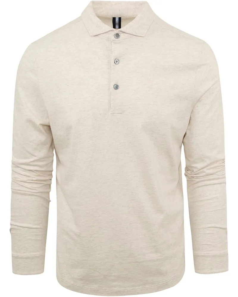 Profuomo Longsleeve Polo Beige Melange Beige