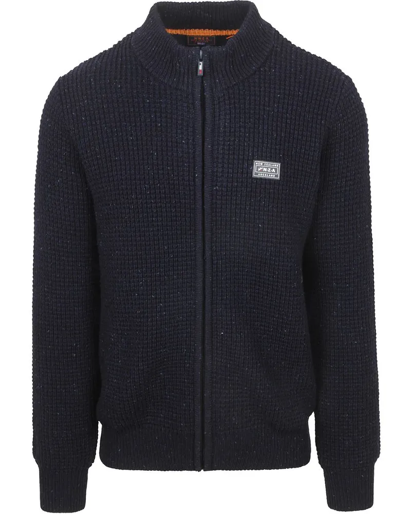 New Zealand Auckland NZA) Strickjacke Wool Mix Dominick Marine Blau