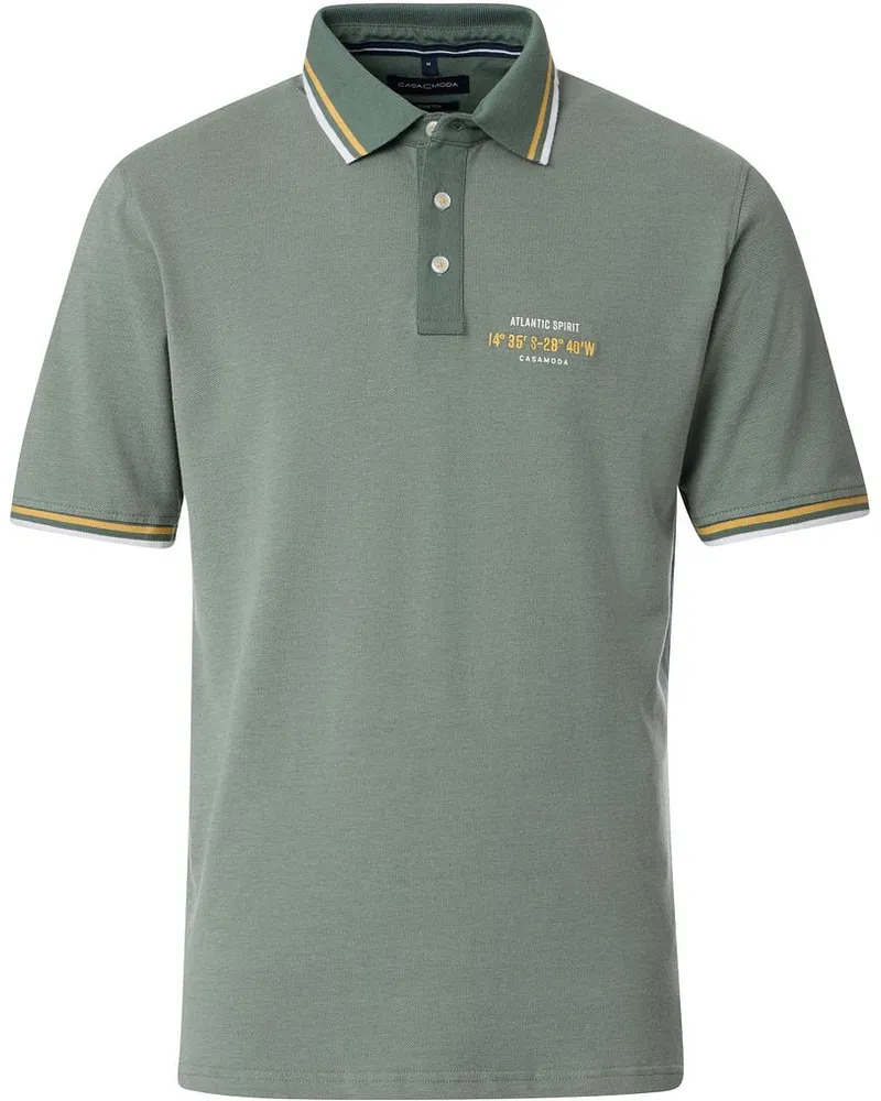 CasaModa Poloshirt Logo Grün Grün