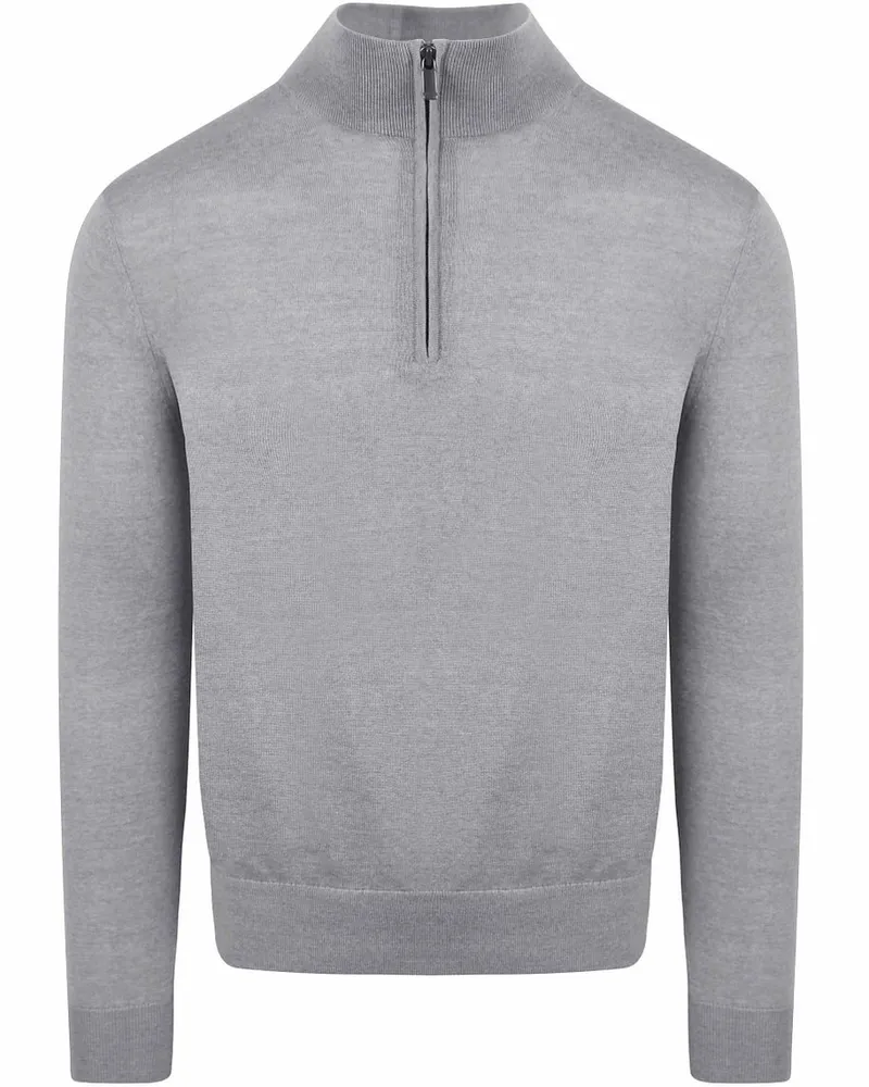 Suitable Merino Half Zip Pullover Grau Grau
