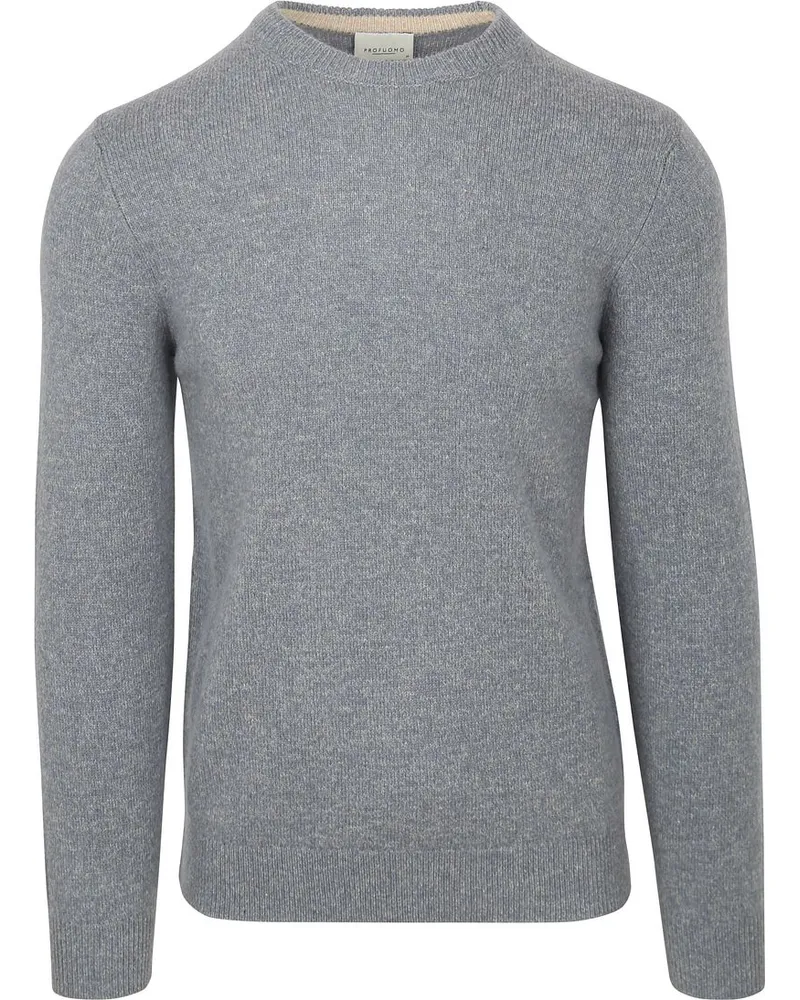 Profuomo Pullover Wool Blend Blau Blau