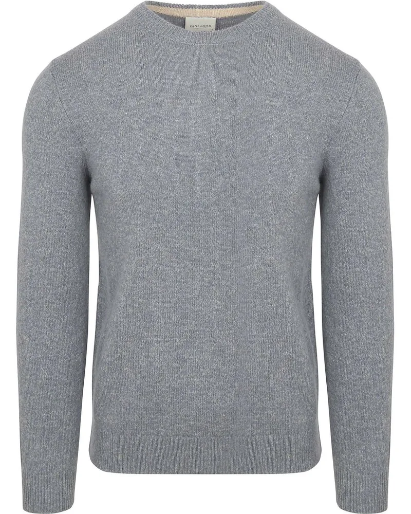 Profuomo Pullover Wool Blend Blau Blau
