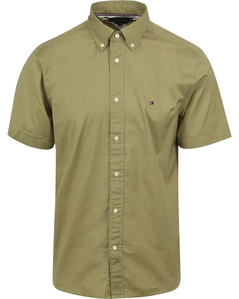 Tommy Hilfiger Short Sleeve Hemd Flex Grün Grün