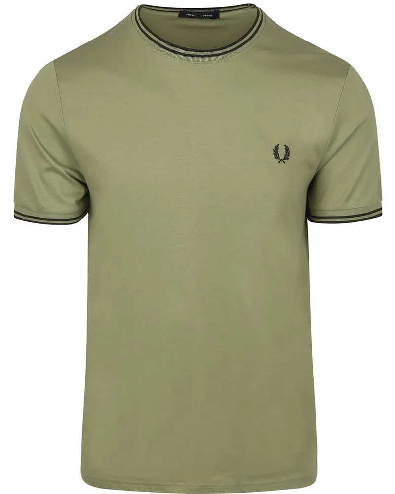 Fred Perry M1588 Twin Tipped T-Shirt Grün Grün