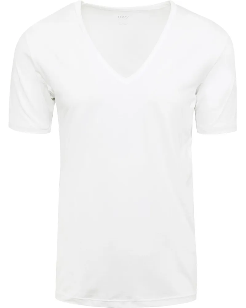 Mey Dry Cotton V-Ausschnitt T-Shirt Weiß Weiß