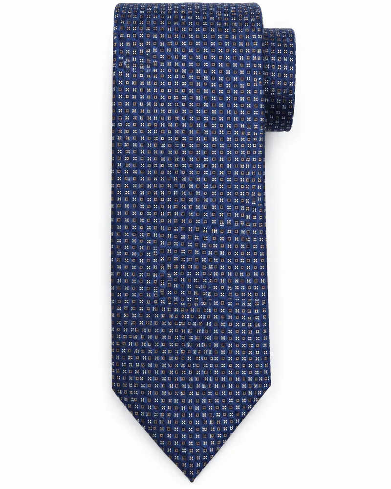 Suitable Krawatte Seide Fantasydots Navy Dunkelblau