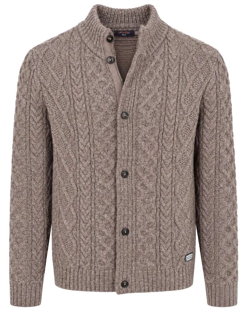 New Zealand Auckland NZA) Pullover Cable Wool Taupe Taupe