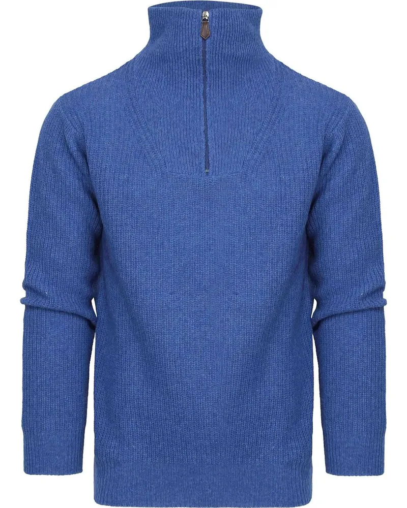 Suitable Half Zip Pullover Wool Blend Blau Blau