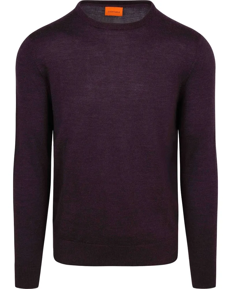 Suitable Merino Pullover Lila Violett
