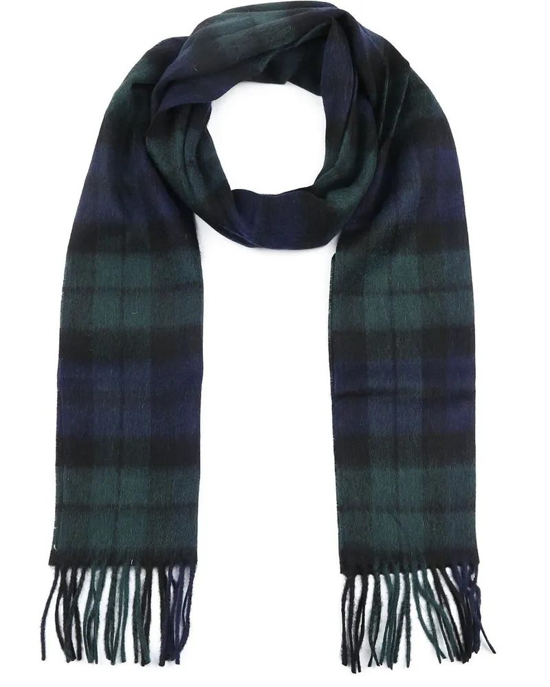 Barbour Schal Blackwatch Lambswool Dunkelgrün Schwarz