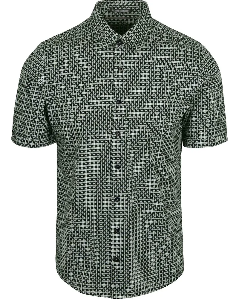 No Excess Short Sleeve Jersey Hemd Druck Moosgrün Grün