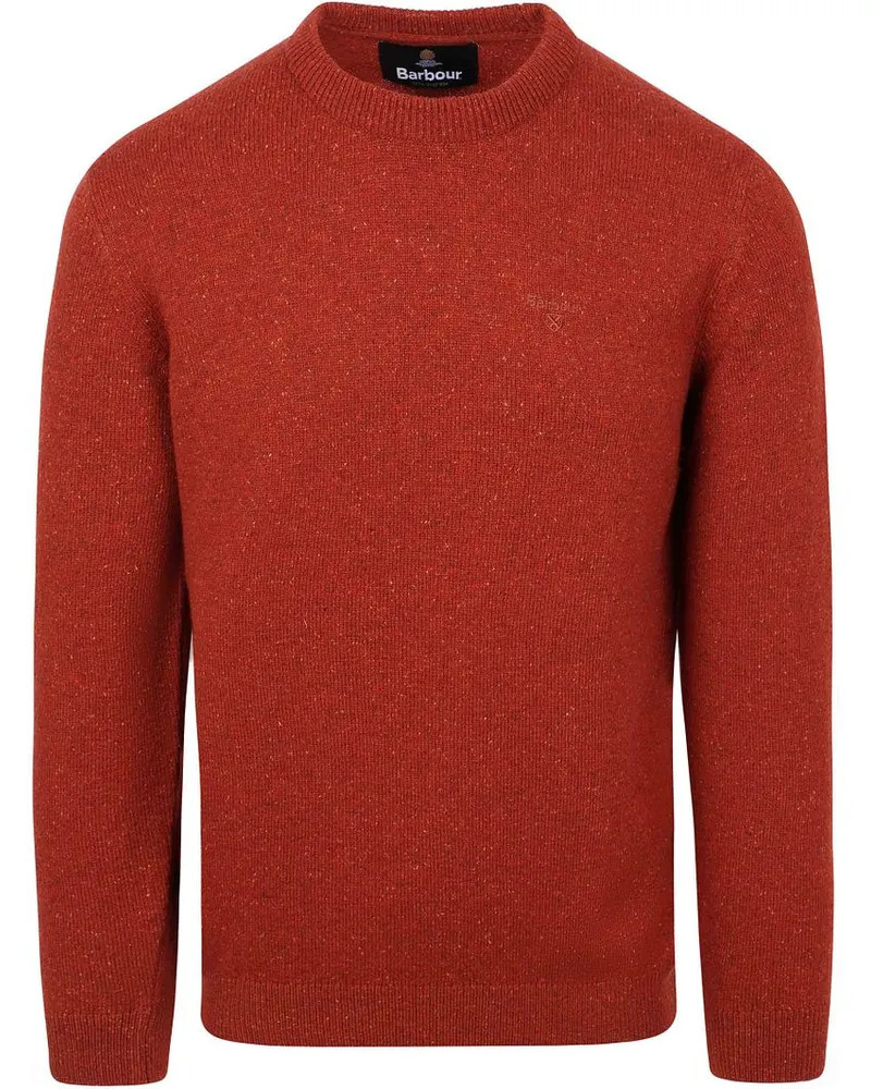 Barbour Tisbury Pullover Wolle Brique Orange