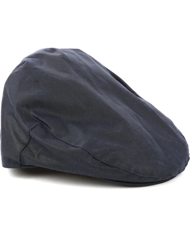 Barbour Wax Flat Cap Dunkelblau Dunkelblau