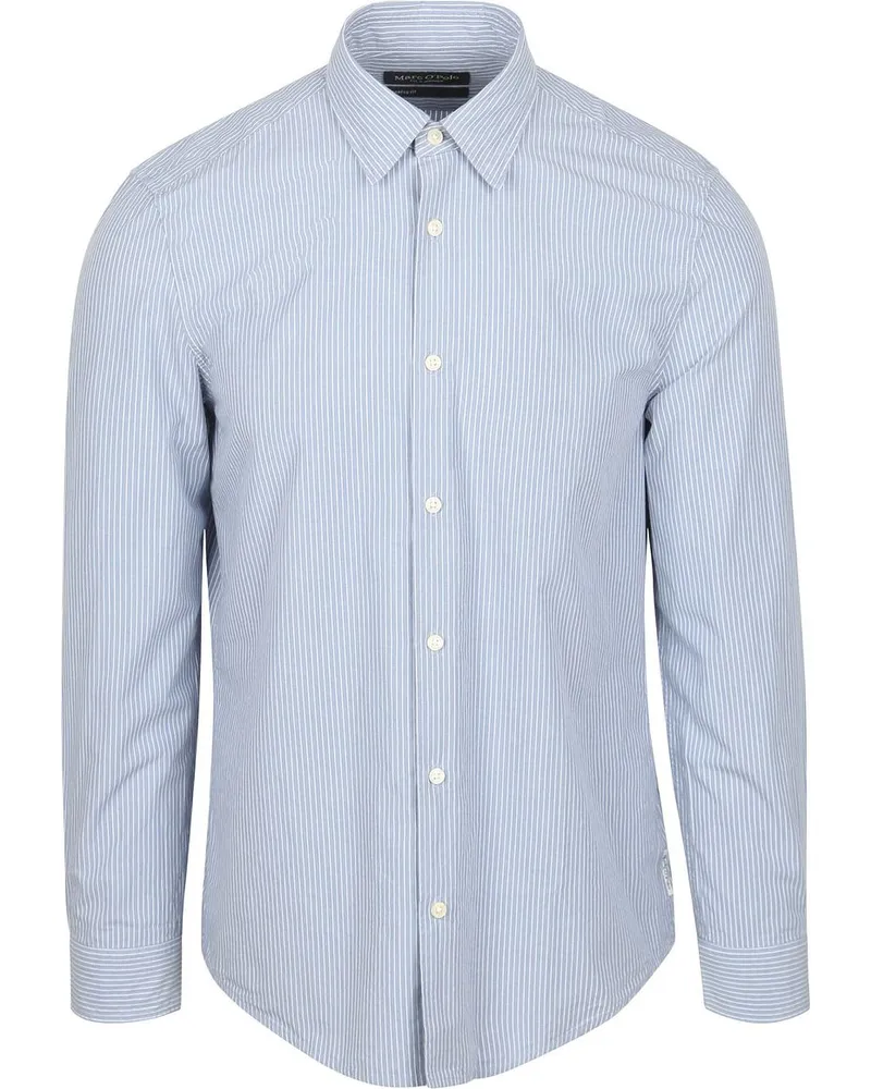Marc O'Polo Hemd Streifen Hellblau Hellblau