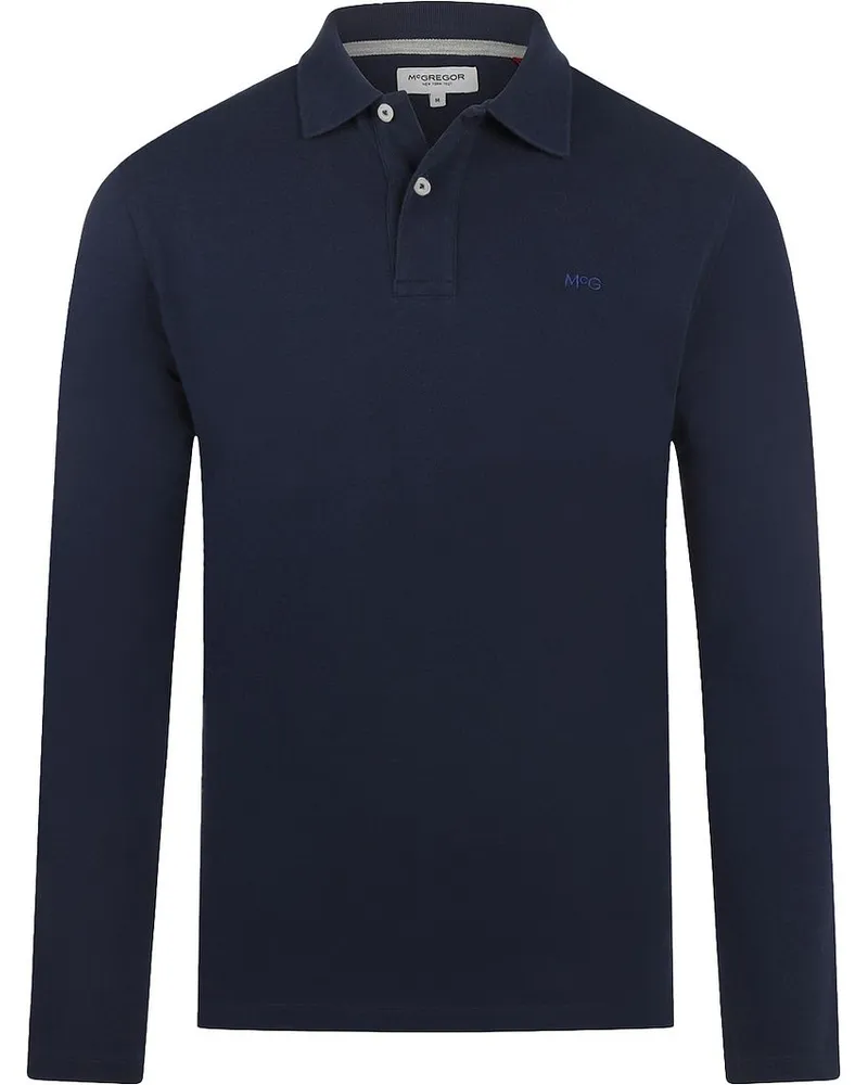 McGregor Long Sleeve Poloshirt Navy Dunkelblau