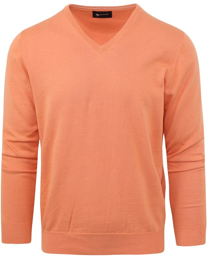 Suitable Pullover Vini V-Ausschnitt Orange Orange
