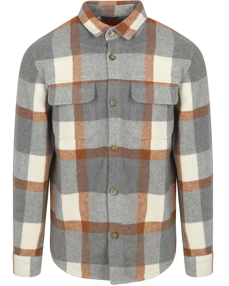Suitable Overshirt August Wool Blend Grau Grau