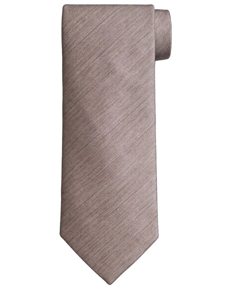 Suitable Seide Krawatte Melange Braun Braun