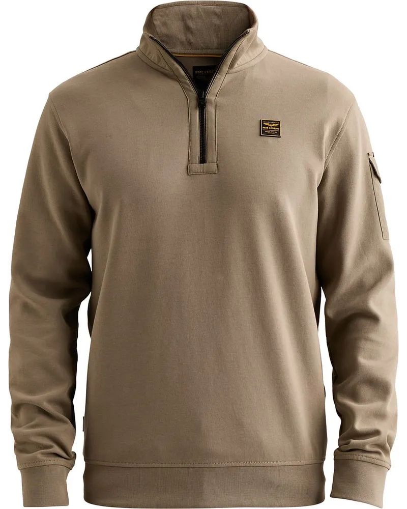 PME Legend Half Zip Sweater Overland Trek Khaki
