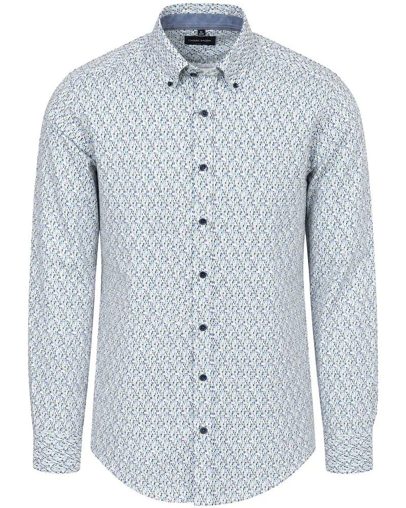 CasaModa Hemd mit Print Blau und Grün Grün