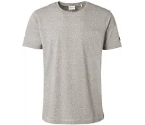 T-Shirt Streifen Melange Off-White
