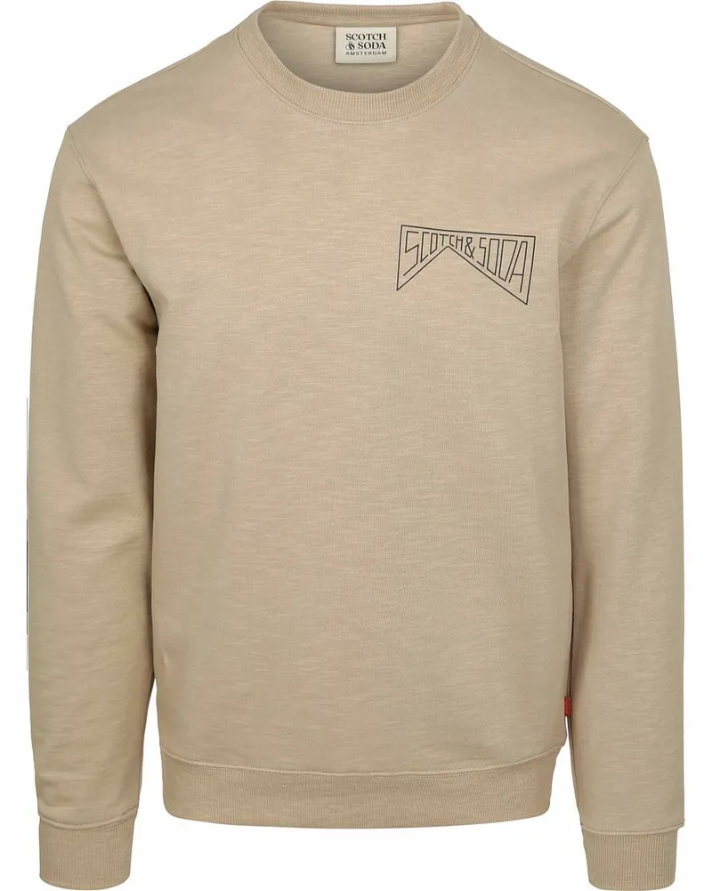 Scotch&Soda Pullover Logo Beige Beige
