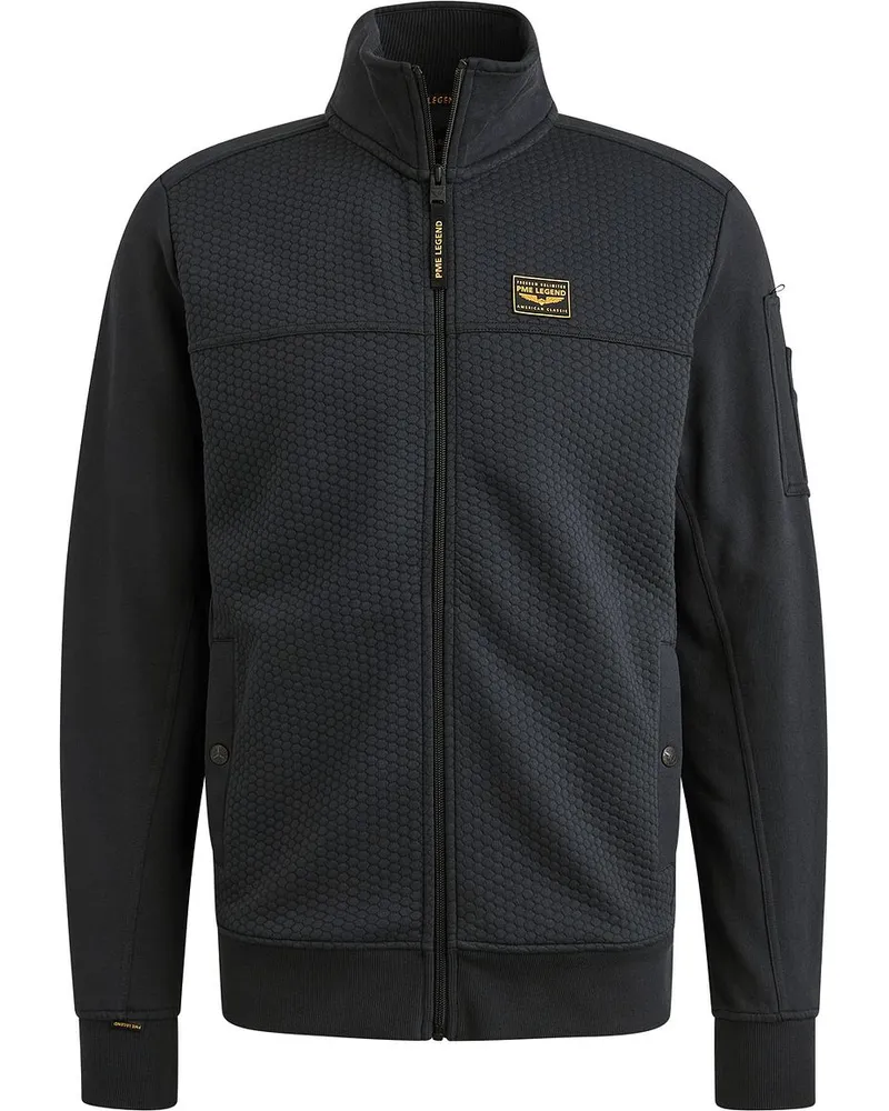 PME Legend Strickjacke Jacquard Interlock Navy Dunkelblau