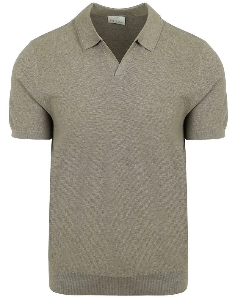 Profuomo Poloshirt Riva Luxury Structure Grün Grün