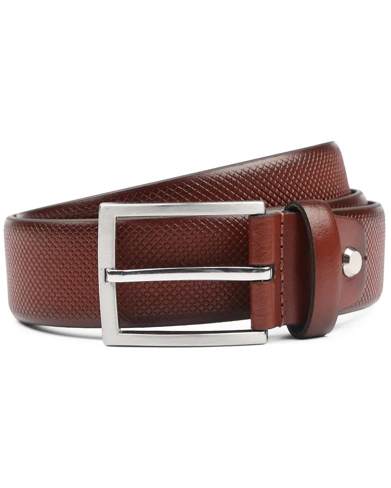 Suitable Ledergürtel Struktur Leder Cognac Braun