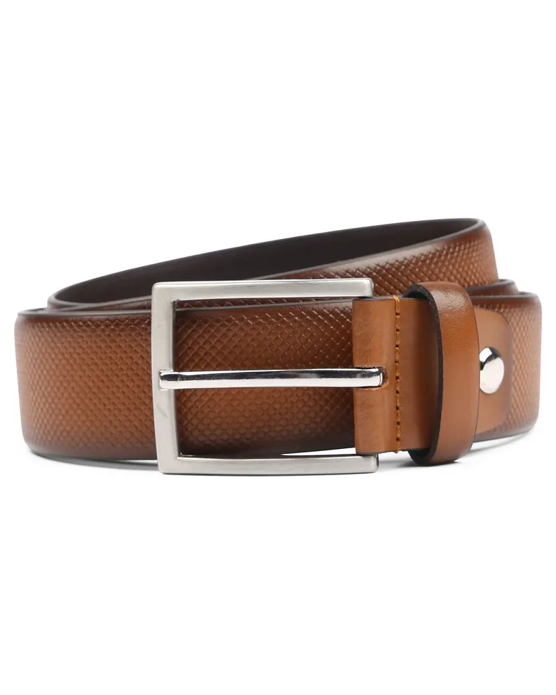 Suitable Ledergürtel Struktur Leder Cognac Braun