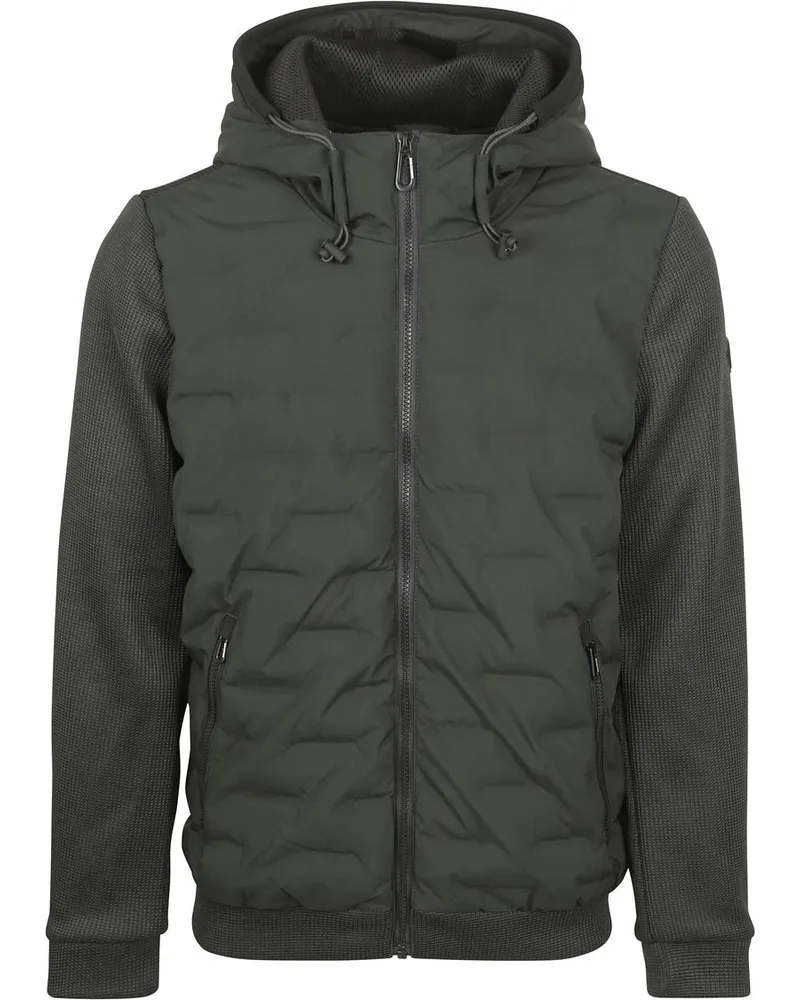 No Excess Jacke Knitted Sleeve Dunkelgrün Dunkelgrün