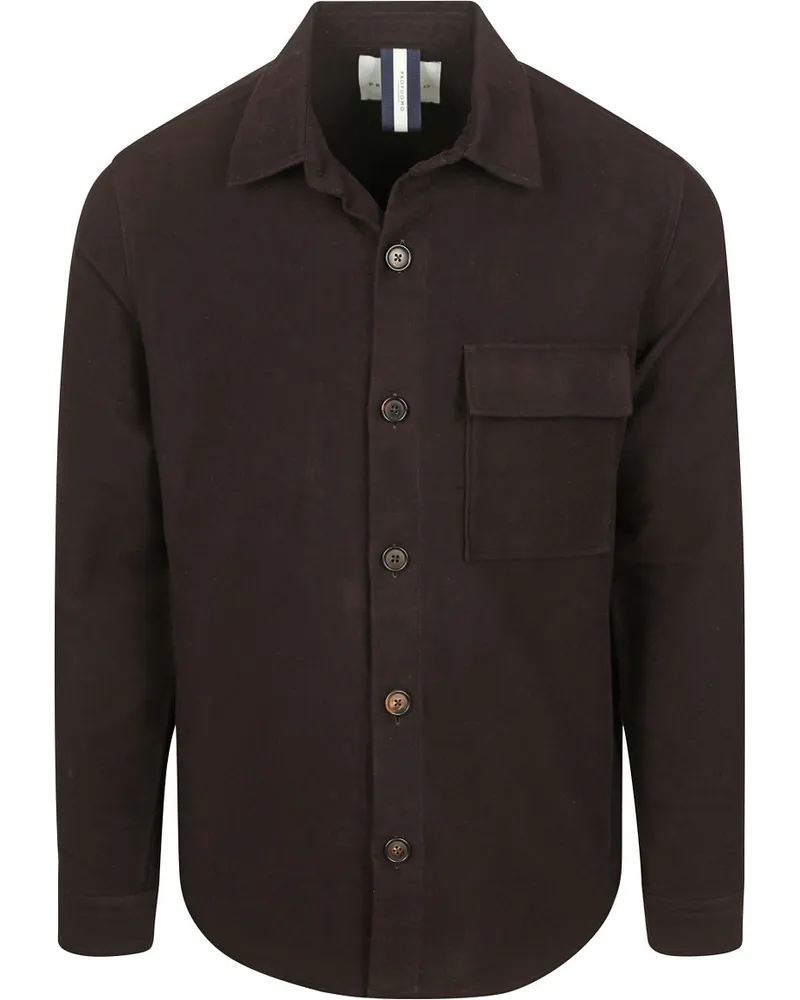 Profuomo Overshirt Moleskin Dunkelbraun Braun