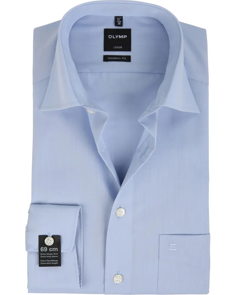 Olymp Luxor Hemd Extra Lange Ärmel Modern Fit Blue Blau