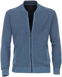 CasaModa Strickjacke Zip Blau Blau