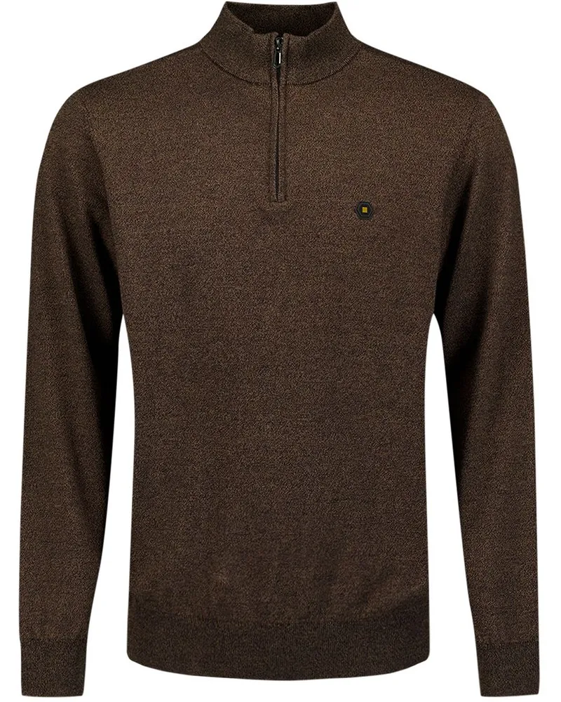 No Excess Halfzip Pullover Taupe Melange Taupe