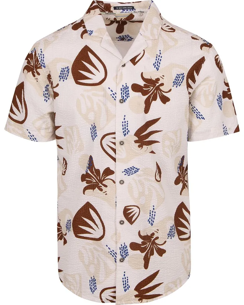 No Excess Short Sleeve Hemd Seersucker Beige Beige