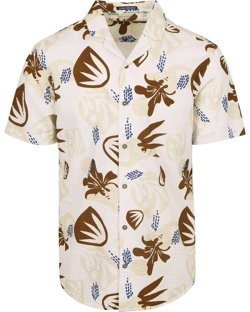 No Excess Short Sleeve Hemd Seersucker Beige Beige
