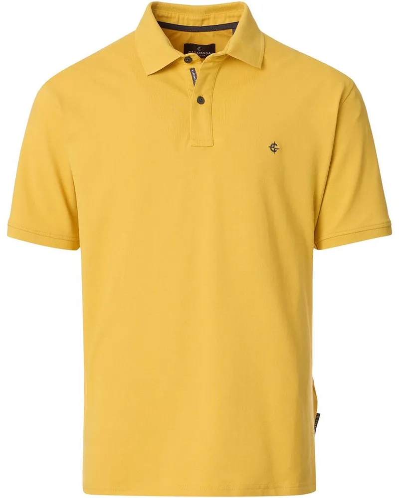 CasaModa Poloshirt Stretch Mustard Gelb Gelb