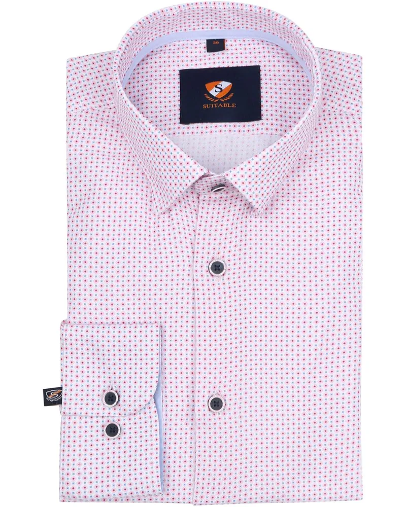 Suitable Hemd Druck Rosa Pink