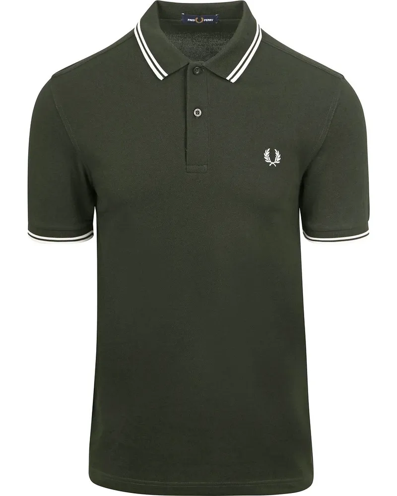 Fred Perry Polo Twin Tipped M3600 Grün Z59 Grün