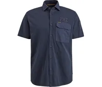 Short Sleeve Hemd Jersey Piqué Navy
