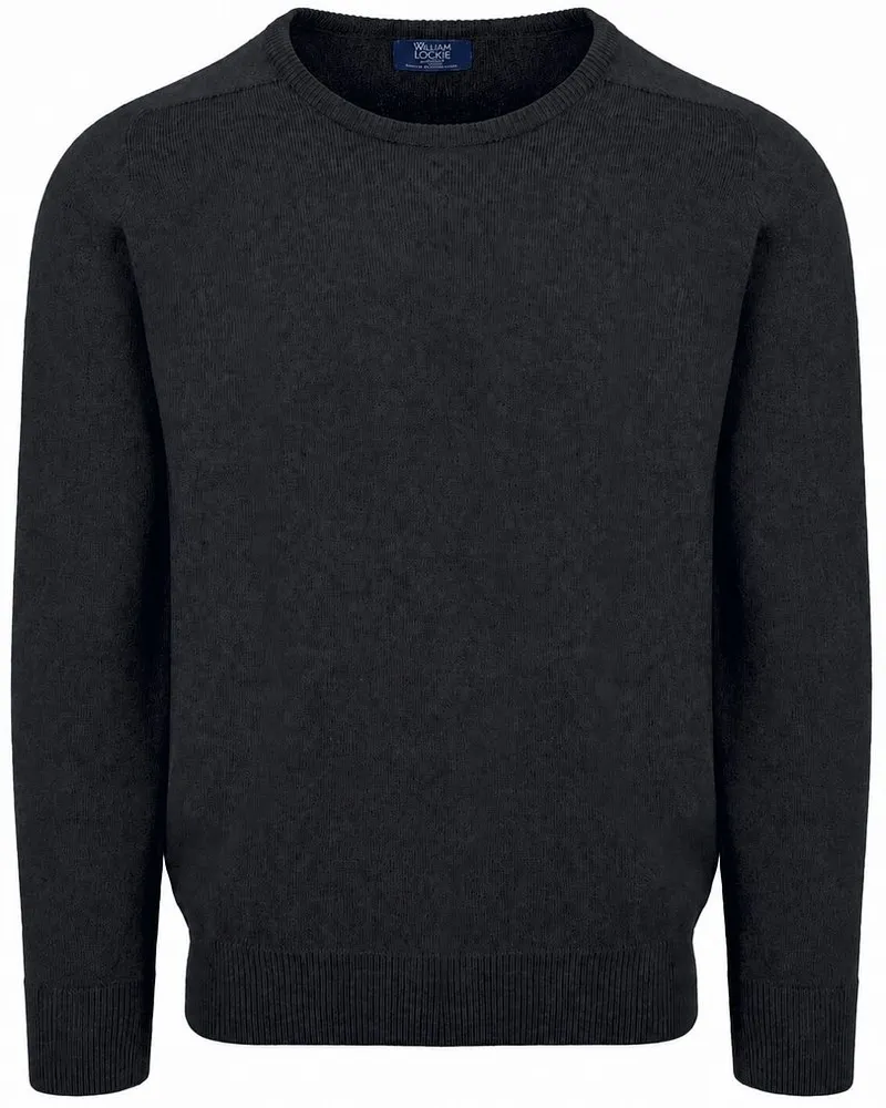 William Lockie Pullover Lammwolle Charcoal Grau Anthrazit