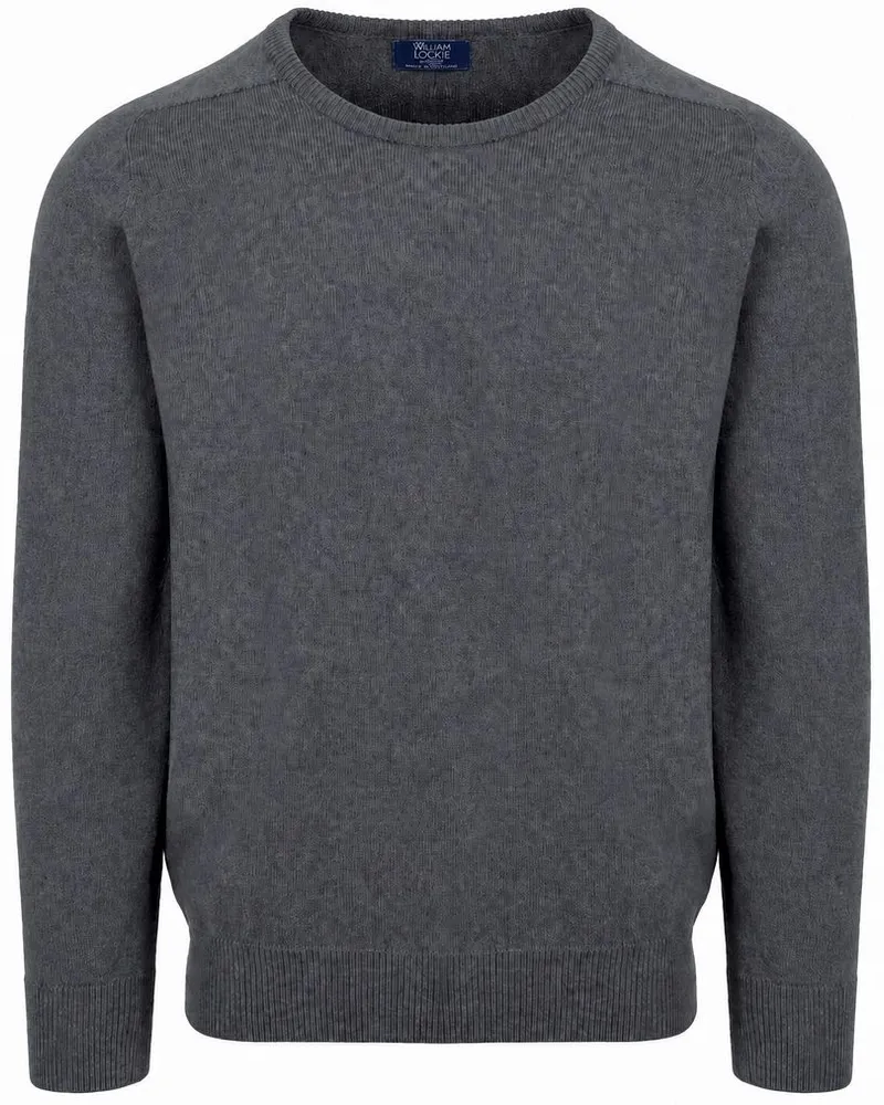 William Lockie Pullover Lammwolle Charcoal Grau Anthrazit