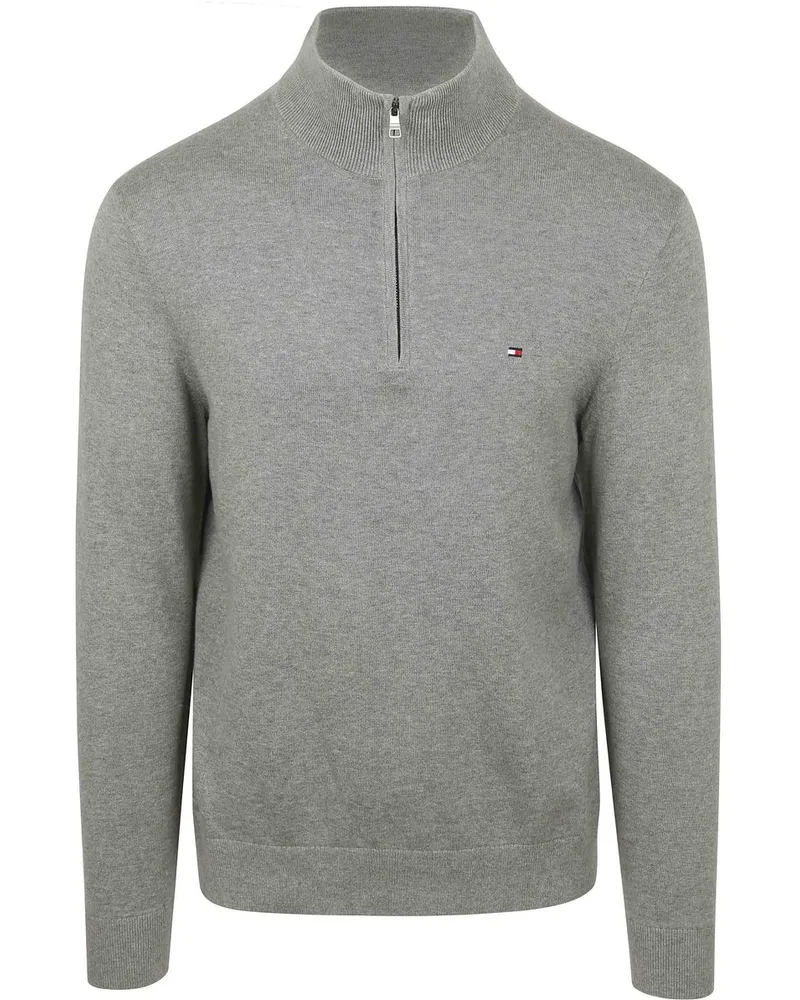 Tommy Hilfiger Half Zip Pullover Essential Grau Grau