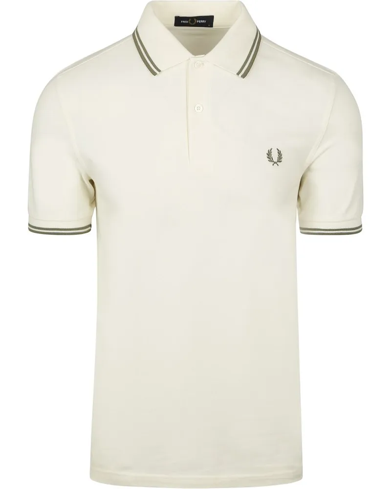 Fred Perry Polo Twin Tipped M3600 Ecru Wollweiß