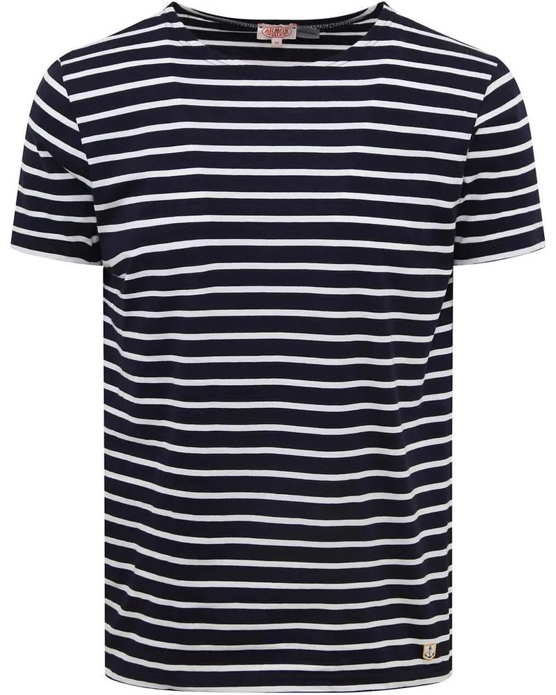 Armor-Lux Hoëdic T-Shirt Streifen Navy Rot Dunkelblau