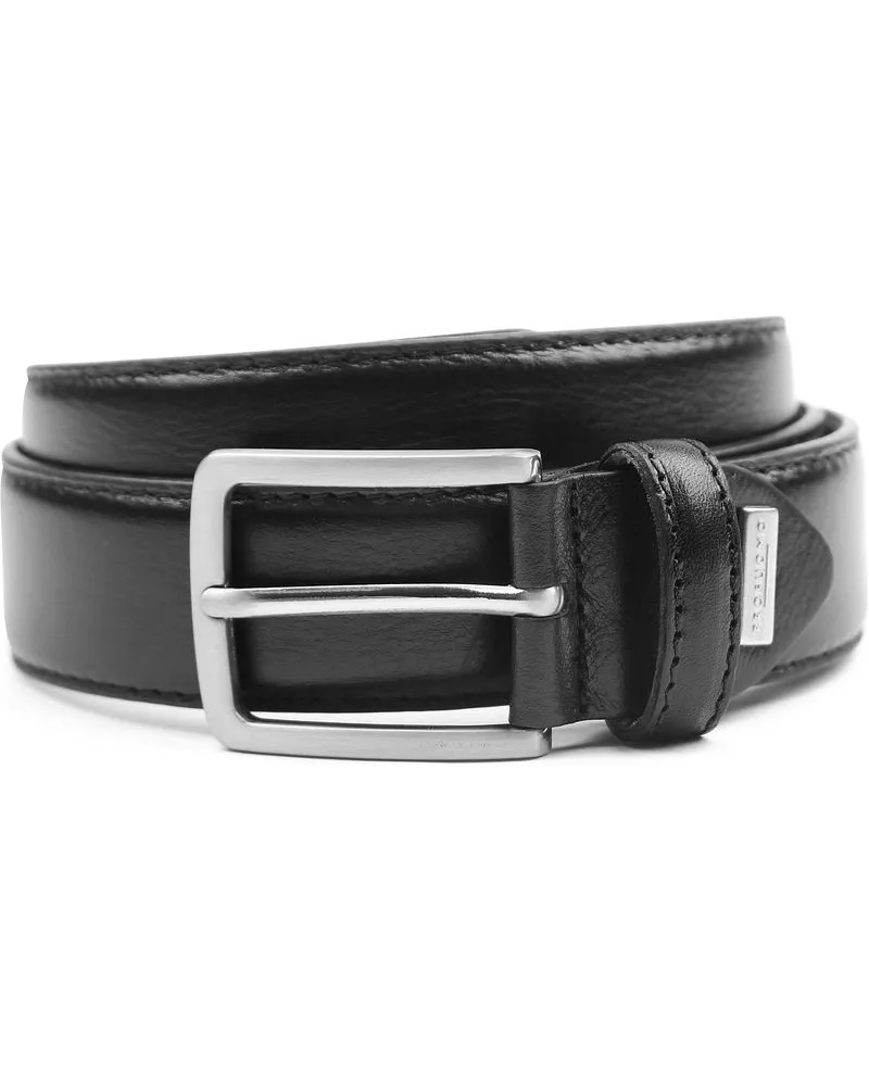 Profuomo Ledergürtel Schwarz Schwarz